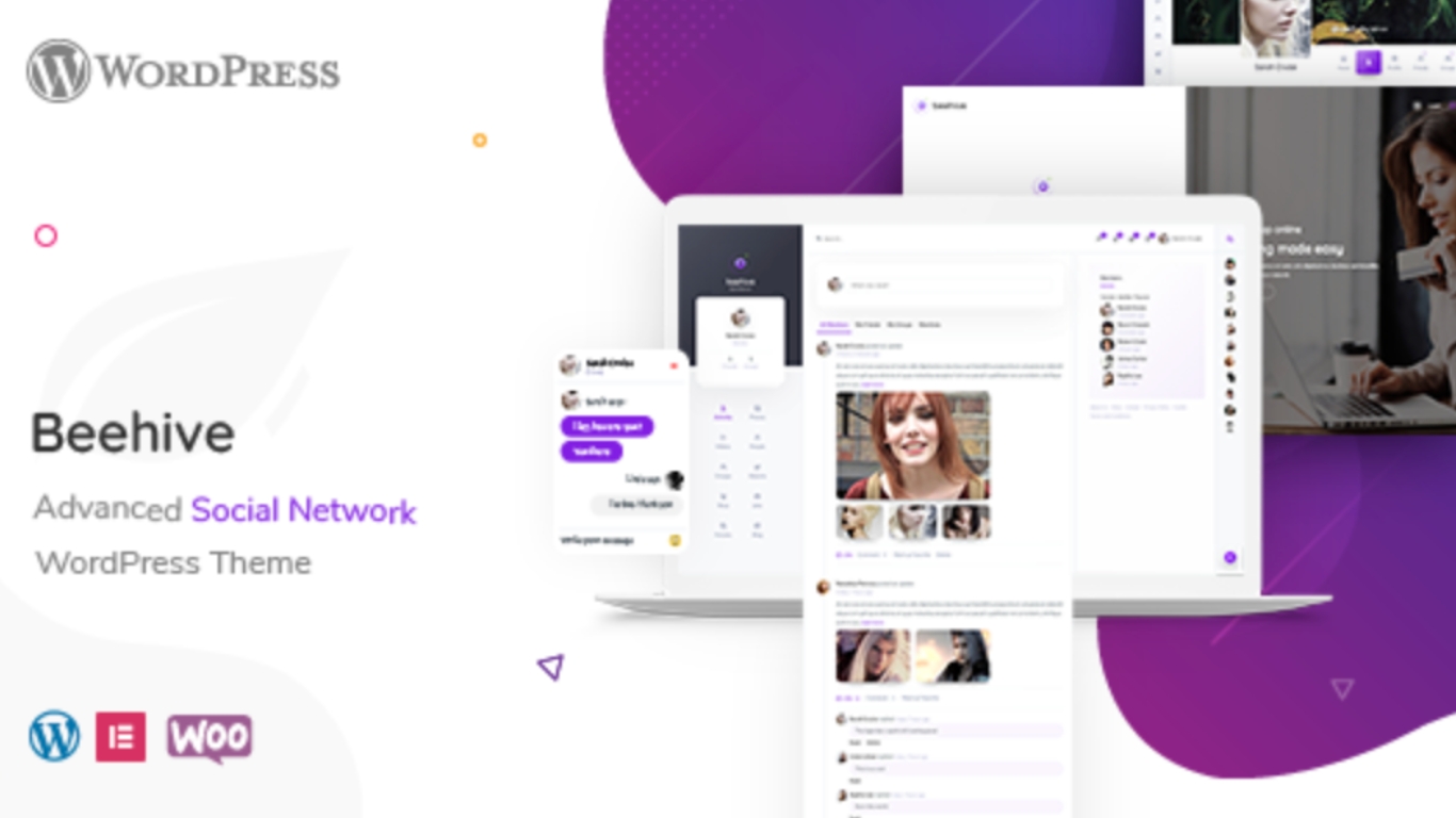 Beehive social network wordpress theme